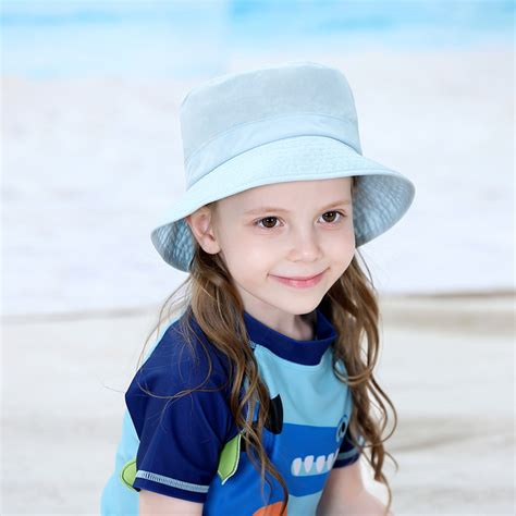 Infant Toddler And Kids Upf 50adjustable Wide Brim Summer Bucket Hat