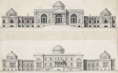 Office Of Robert Adam 1728 1792 Two Designs For The Elevation And
