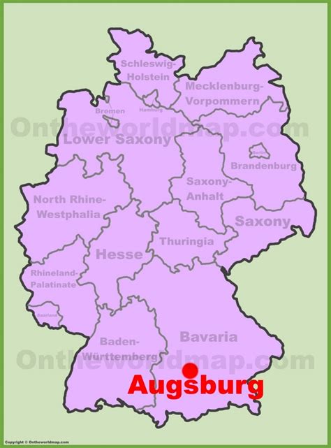 Augsburg Location On The Germany Map