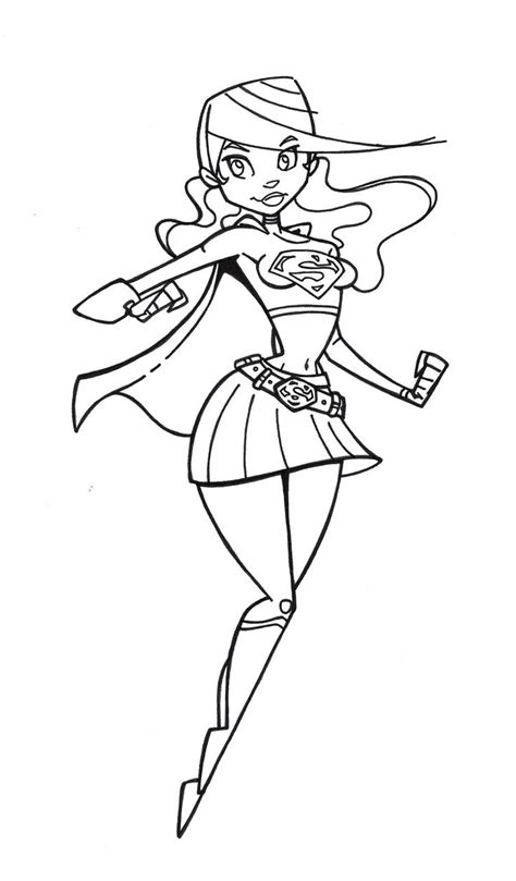 Supergirl Inks By Tyrannus Superhero Coloring Pages Cartoon Coloring