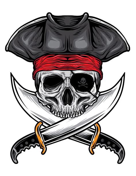 Premium Vector Skull Pirate Vector Pirates Pattern Art Pirate Skull