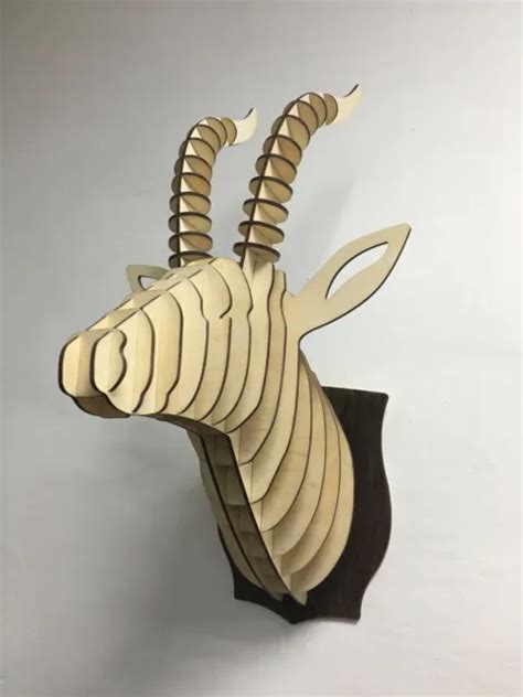 Laser Cut Antelope Head Vector Dxf Svg Cdr File Vector For Cnc Plasma