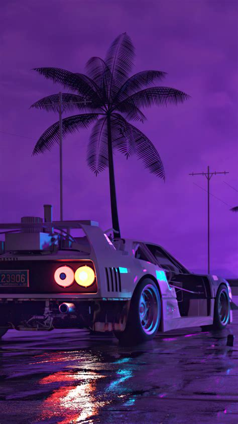 750x1334 Resolution Retro Wave Sunset And Running Car Iphone 6 Iphone