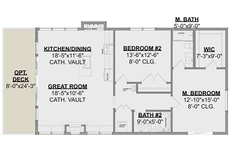 Modern Farmhouse Plan 1200 Square Feet 2 Bedrooms 2 Bathrooms