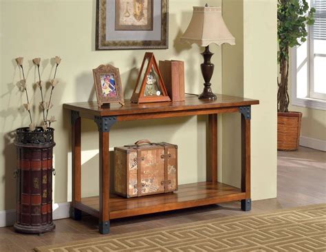 Bozeman Antique Oak Sofa Table From Furniture Of America Cm4102s