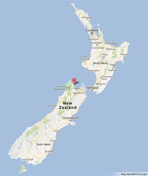 Abel Tasman On Map Of New Zealand