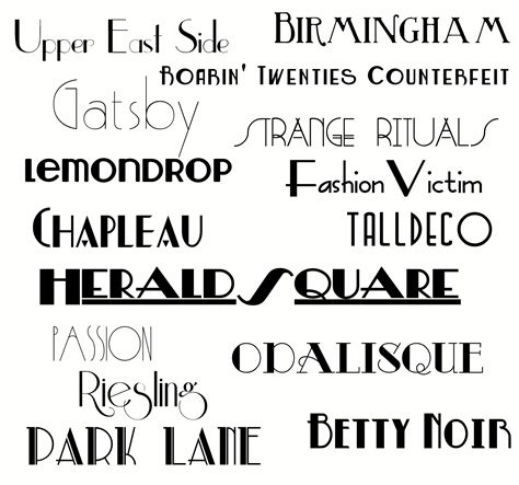 Link Free Art Deco Fonts For Microsoft Word