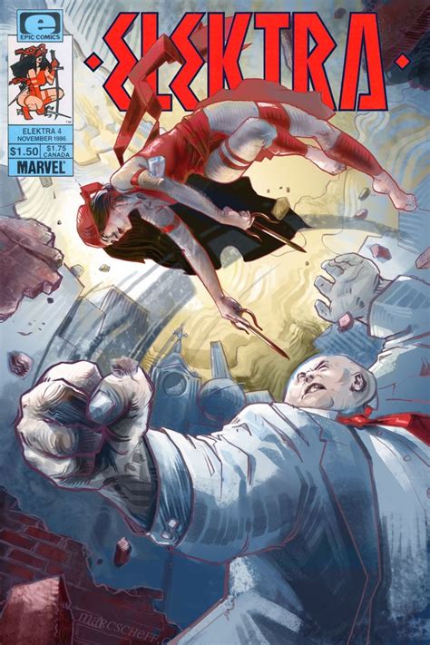 Elektra Vs Kingpin A Sample Cover I Painted To Show Comic Book