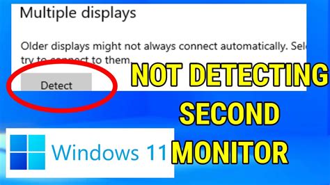 Fix Windows 11 Not Detecting Second Monitor Youtube