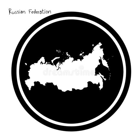 Vector La Mappa Bianca Dell Illustrazione Di Federazione Russa Sul Cir