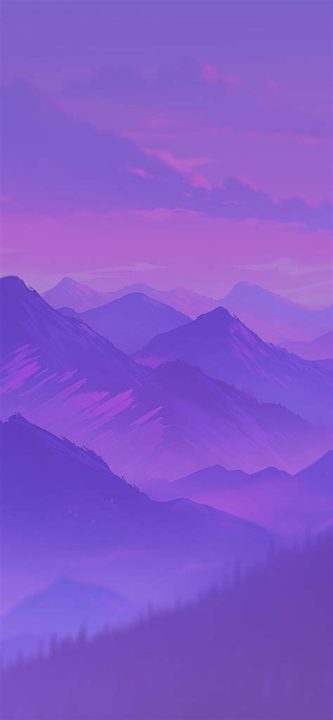 Purple Mountains And Clouds Wallpaper Mountains Purple Wallpaper