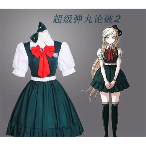 Anime Danganronpa Cosplay Sonia Nevermind Cos Fashion New Green Dress