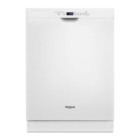 Whirlpool Front Control Dishwasher In White With Stainless Steel Tub