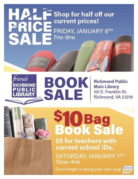 January Book Sale Friends Of The Richmond Public Library Friends Of