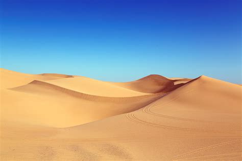 Desert Wallpaper 4k Blue Sky Sand Dunes Clear Sky