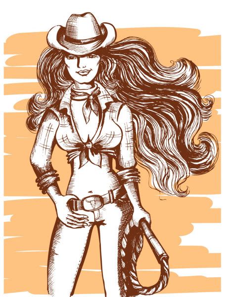 Cowgirl Vector Vector Images Royalty Free Cowgirl Vector Vectors Depositphotos®