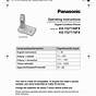 Panasonic Kx Tgf370 User Manual