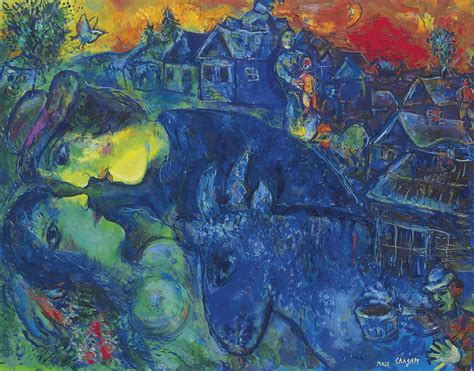 Marc Chagall 1887 1985 Le Village Bleu Christies