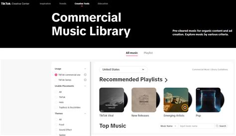Commercial Music Library Tiktok Ads Manager