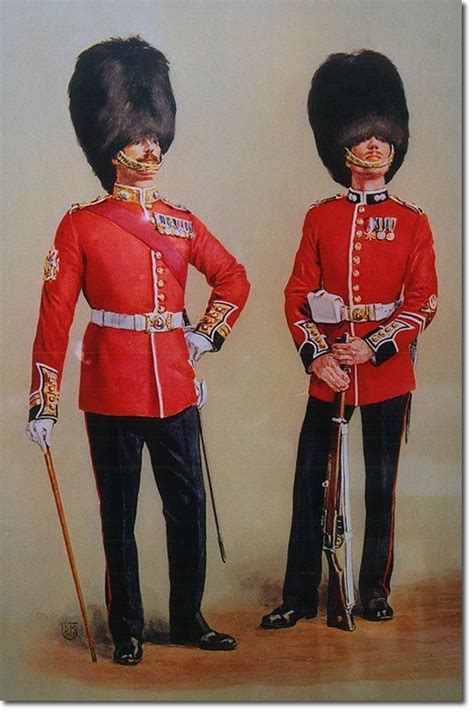 The Grenadier Guards Sergeant Major And Guardsman In Full Dress 1925