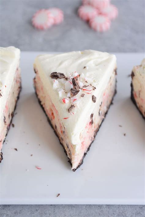 Peppermint Bark White Chocolate Mousse Cheesecake Recipe White Chocolate Mousse Cheesecake