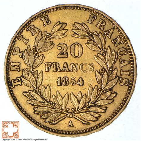 1854 France Gold 20 Francs | Property Room