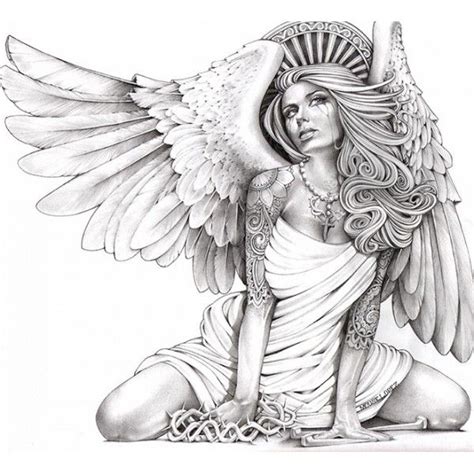 Angel Tattoos Crying Crying Angel By Mouse Lopez Tattoo Art Canvas