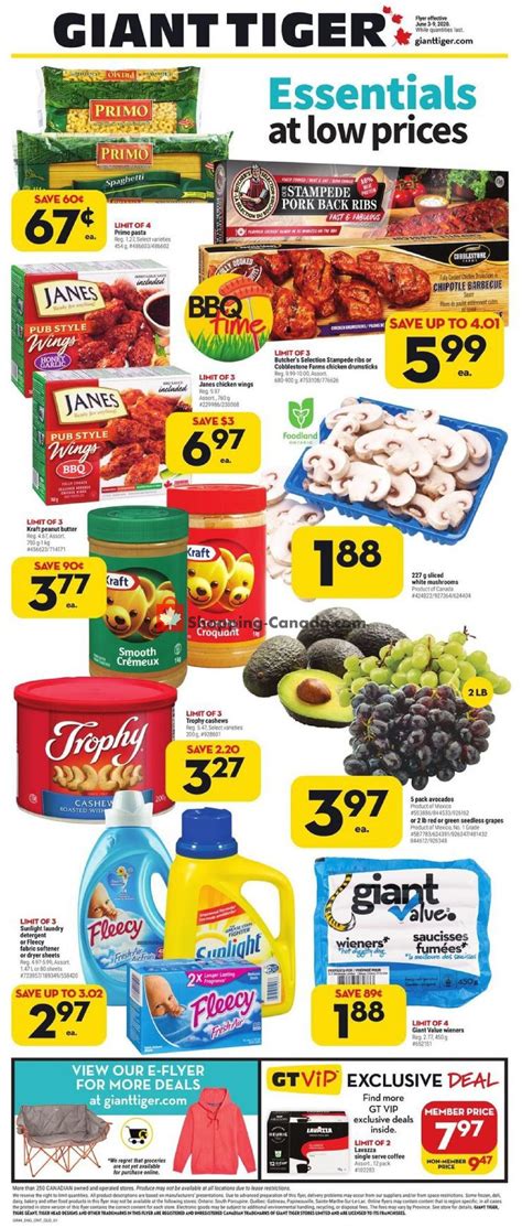 Giant Tiger Canada Flyer Essentials At Low Prices ON June 3
