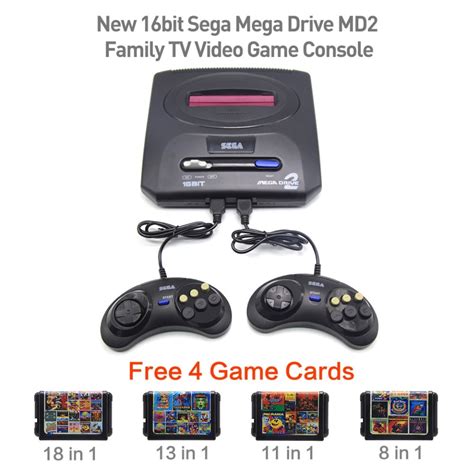 Buy New 16bit Sega Mega Drive Md2 Free 4 Game Cards