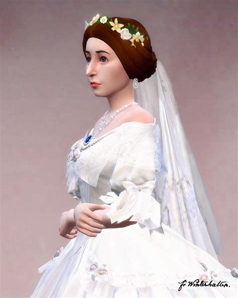Historical Sims Queen Victorias Wedding Portrait By Franz