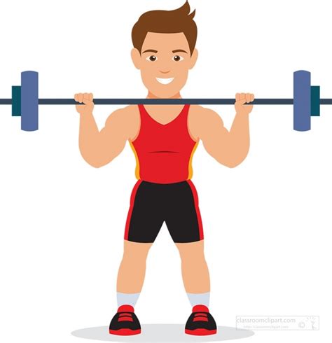 Weightlifting Clipart Man Lifting Weights For Strength Training Workout
