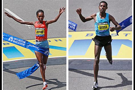 There were 29 women and 59 men in saturday's marathon races. Boston Marathon winners: An Ethiopian and a Kenyan ...