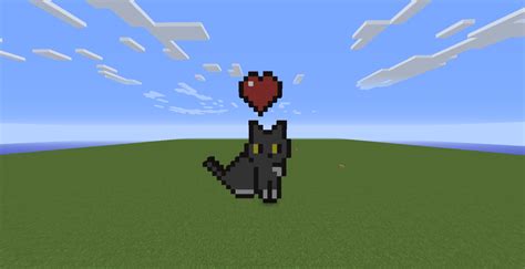 Cat Pixel Art Minecraft Project