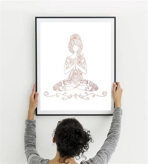 Yoga Art Print Wall Décor Yoga Poster Woman Doing Yoga Yoga Etsy