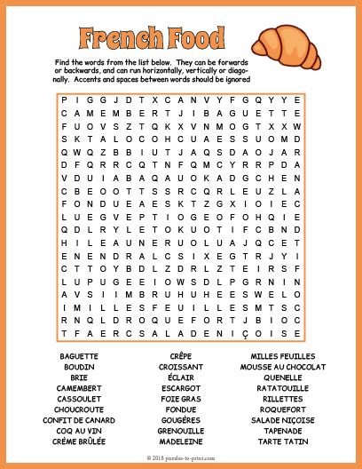 French Word Searches Free Printable Printable Templates