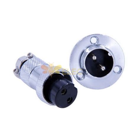Circular Connector Panel Mount Plug 20mm Gx20 2 Straight Male And