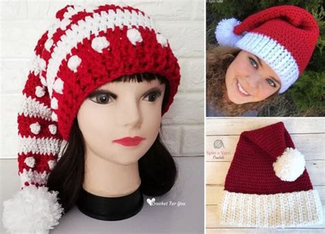 Crochet Santa Hats For Christmas