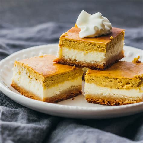Low Carb Pumpkin Cheesecake Bars Delicious Food Yummy Cuisine Recipes