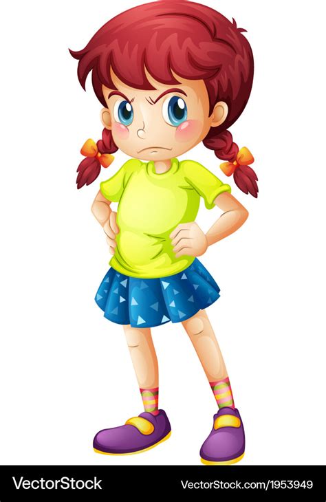 Angry Cartoon Girl Stock Vector Image 38976494 011