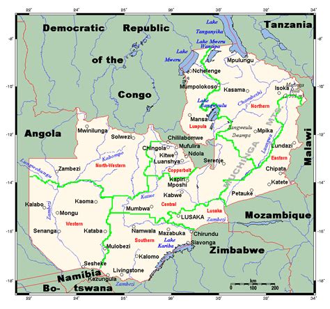 Political Map Of Zambia Zambia Political Map Maps Of