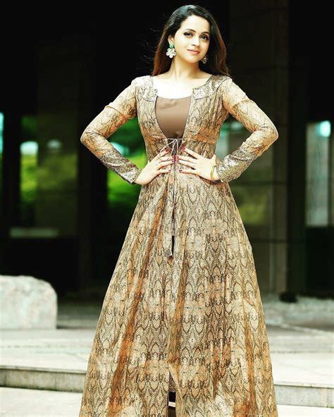 Karthika Menon Indian Actress 3 Designer Dresses Indian Bhavana