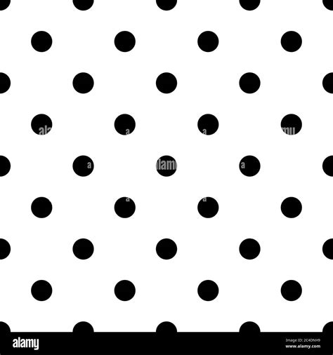 Seamless Polka Dot Pattern Black Dots On White Background Vector