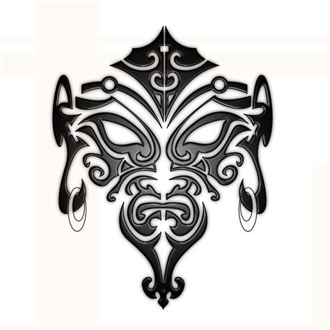 Black Maori Face Tattoo Stencil Desenhos De Tatuagem Maori Tatuagens