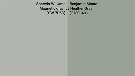 Sherwin Williams Magnetic Gray Sw 7058 Vs Benjamin Moore Heather Gray
