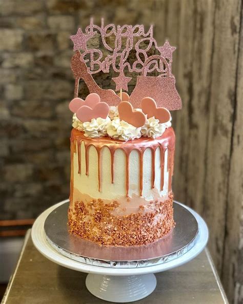 Its All About The Rose Gold Loved This 6 Birthday Cake Sparkle