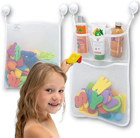2 X Mesh Bath Toy Organizer 6 Ultra Strong Hooks The Perfect