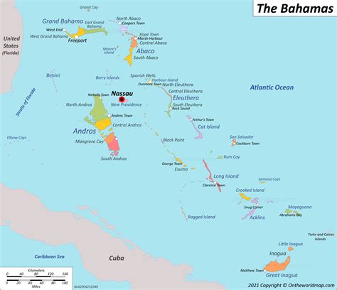 Large Detailed Political And Administrative Map Of Bahamas Bahamas