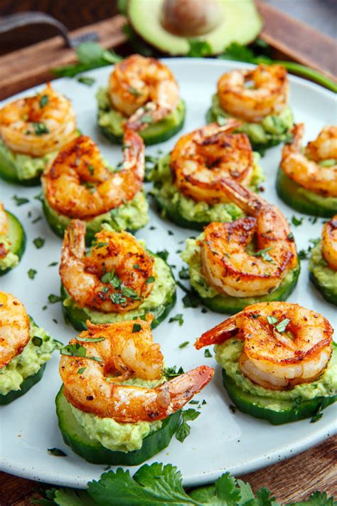 Shrimps are always delicious, you can eat them in any meal. Blackened Shrimp Avocado Cucumber Bites Recipe on Closet ...
