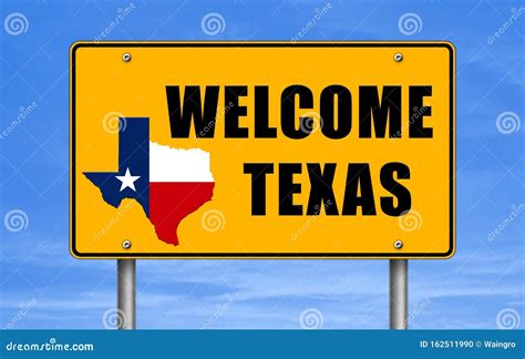 Texas Road Sign Map Royalty Free Stock Image 119701882