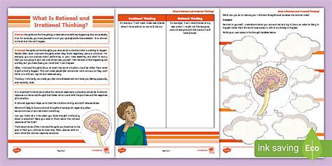 What Is Rational And Irrational Thinking Worksheet Twinkl